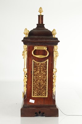 Lot 1369 - VAN OOSTROM, AMSTERDAM. A MID 18TH CENTURY DUTCH ORMOLU MOUNTED MAHOGANY MOON ROLLER VERGE BRACKET CLOCK