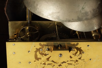 Lot 1369 - VAN OOSTROM, AMSTERDAM. A MID 18TH CENTURY DUTCH ORMOLU MOUNTED MAHOGANY MOON ROLLER VERGE BRACKET CLOCK