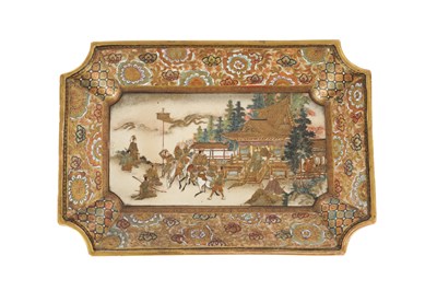 Lot 363 - A FINE JAPANESE MEIJI PERIOD SATSUMA RECTANGULAR DISH