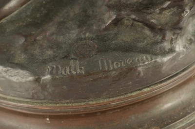 Lot 909 - MATHURIN MOREAU (1822 - 1912). A LATE 19TH CENTURY BRONZE STATUE, "LE CHASSEUR (THE HUNTER)