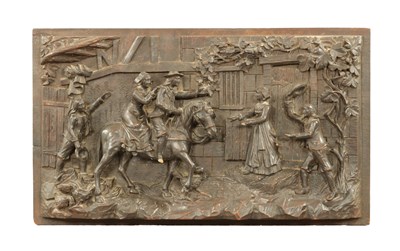 Lot 975 - A LARGE 19TH CENTURY ITALIAN CARVED WALNUT HANGING PANEL