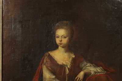 Lot 1110 - AN 18TH CENTURY CONTINENTAL SCHOOL OIL ON CANVAS PORTRAIT OF A LADY