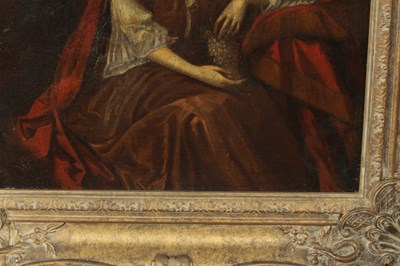 Lot 1110 - AN 18TH CENTURY CONTINENTAL SCHOOL OIL ON CANVAS PORTRAIT OF A LADY