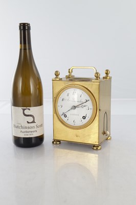 Lot 1553 - SIMON GOUNOUILHOU, A GENEVE. AN EARLY 19TH CENTURY SWISS PETITE SONNERIE CARRIAGE CLOCK