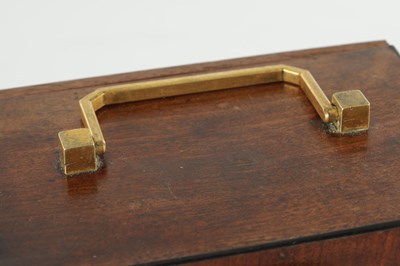 Lot 1412 - A LATE 18TH CENTURY FRENCH MAHOGANY AND ORMOLU TRAVELLING MANTEL CLOCK