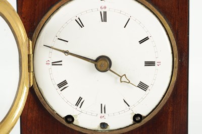 Lot 1412 - A LATE 18TH CENTURY FRENCH MAHOGANY AND ORMOLU TRAVELLING MANTEL CLOCK