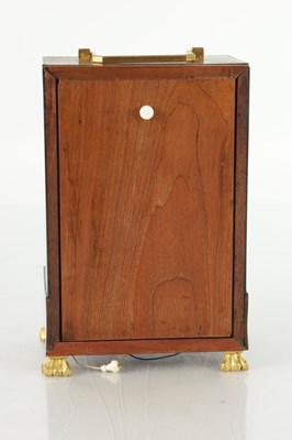 Lot 1412 - A LATE 18TH CENTURY FRENCH MAHOGANY AND ORMOLU TRAVELLING MANTEL CLOCK