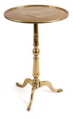 Lot 328 - A GEORGE III MINIATURE BRASS TRIPOD...