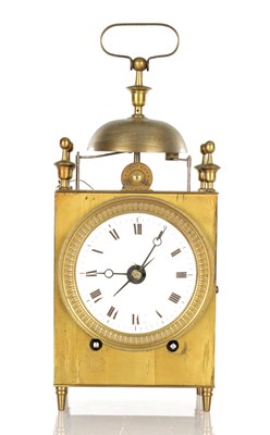 Lot 1531 - AN EARLY 19TH CENTURY FRENCH CAPUCINE CARRIAGE CLOCK