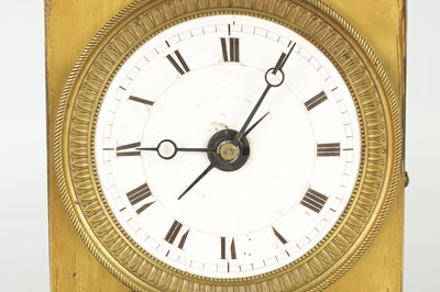 Lot 1531 - AN EARLY 19TH CENTURY FRENCH CAPUCINE CARRIAGE CLOCK
