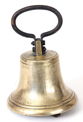 Lot 329 - A 19TH CENTURY BRONZE SHIPS BELL WITH IRON...