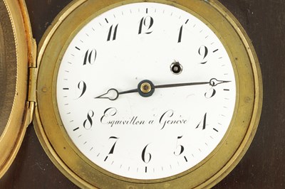 Lot 1577 - ESQUIVILLON, A GENEVE. AN EARLY 19TH CENTURY SWISS SEDAN CLOCK