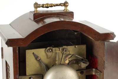 Lot 1361 - A 20TH CENTURY DOUBLE FUSEE AUTOMATION BRACKET CLOCK