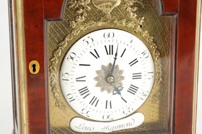 Lot 1547 - LOUIS RAYMOND. A SMALL LATE 18TH CENTURY FRENCH QUARTER CHIMING BRACKET CLOCK