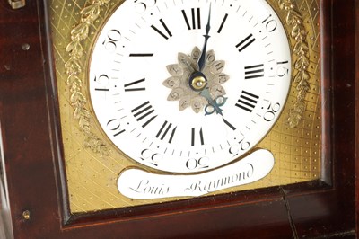 Lot 1547 - LOUIS RAYMOND. A SMALL LATE 18TH CENTURY FRENCH QUARTER CHIMING BRACKET CLOCK