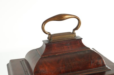 Lot 1344 - JAMES SMITH, LONDON. A SMALL GEORGE III FIGURED MAHOGANY VERGE BRACKET CLOCK