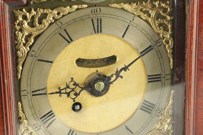 Lot 1344 - JAMES SMITH, LONDON. A SMALL GEORGE III FIGURED MAHOGANY VERGE BRACKET CLOCK