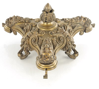 Lot 835 - A 19TH CENTURY GILT BRONZE HANGING LIGHT IN THE MANNER OF CLOSER