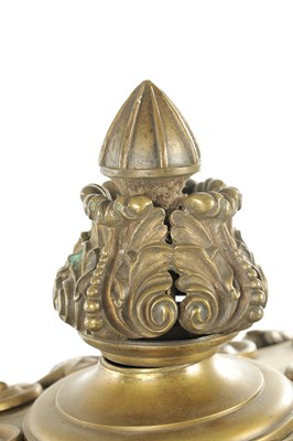 Lot 835 - A 19TH CENTURY GILT BRONZE HANGING LIGHT IN THE MANNER OF CLOSER