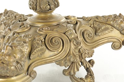 Lot 835 - A 19TH CENTURY GILT BRONZE HANGING LIGHT IN THE MANNER OF CLOSER