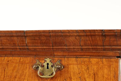 Lot 1690 - A QUEEN ANNE FIGURED WALNUT CHEST OF STAND