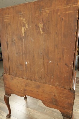 Lot 1690 - A QUEEN ANNE FIGURED WALNUT CHEST OF STAND