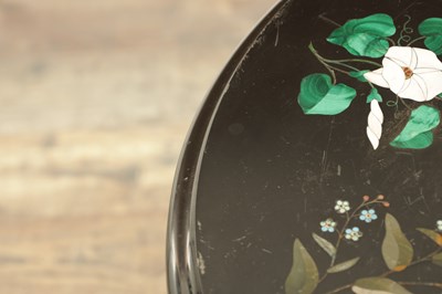 Lot 1708 - A 19TH CENTURY DERBYSHIRE PIETRA DURA OCCASIONAL TABLE