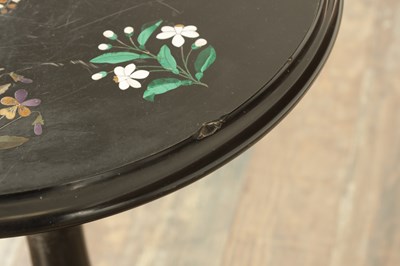 Lot 1708 - A 19TH CENTURY DERBYSHIRE PIETRA DURA OCCASIONAL TABLE