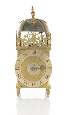 Lot 1463 - JONATHAN BREWER AT NORWICH. A 17TH CENTURY BALANCE WHEEL VERGE LANTERN CLOCK