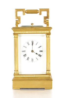 Lot 1562 - A LATE 19TH CENTURY FRENCH MUSICAL REPEATING CARRIAGE CLOCK