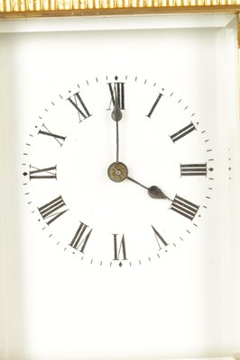 Lot 1562 - A LATE 19TH CENTURY FRENCH MUSICAL REPEATING CARRIAGE CLOCK