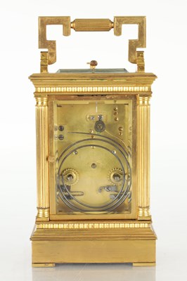 Lot 1562 - A LATE 19TH CENTURY FRENCH MUSICAL REPEATING CARRIAGE CLOCK