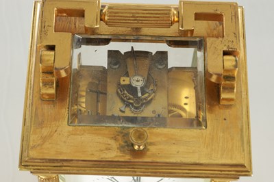 Lot 1562 - A LATE 19TH CENTURY FRENCH MUSICAL REPEATING CARRIAGE CLOCK