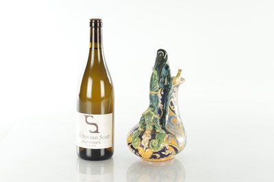 Lot 93 - A 19TH CENTURY ITALIAN MAJOLICA ASKOS JUG