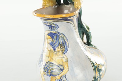 Lot 93 - A 19TH CENTURY ITALIAN MAJOLICA ASKOS JUG