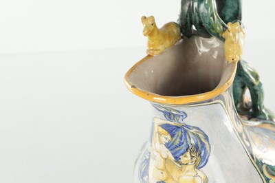 Lot 93 - A 19TH CENTURY ITALIAN MAJOLICA ASKOS JUG