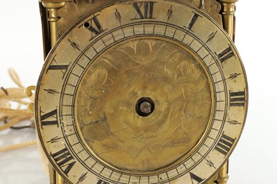 Lot 1499 - THOMAS BARRETT, LEWES. A 17TH CENTURY ENGLISH LANTERN CLOCK