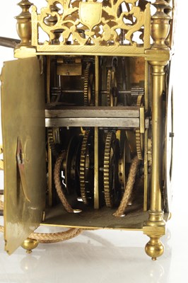 Lot 1499 - THOMAS BARRETT, LEWES. A 17TH CENTURY ENGLISH LANTERN CLOCK