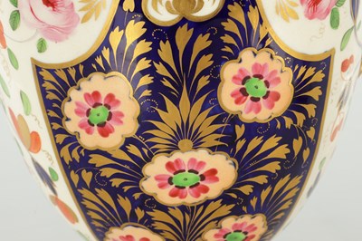 Lot 90 - A 19TH CENTURY DERBY PORCELAIN THREE VASE GARNITURE