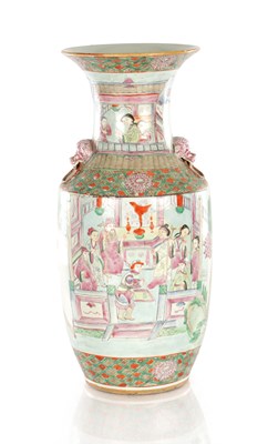 Lot 632 - A 19TH CENTURY CHINESE CANTON ROSE MEDALLION PORCELAIN VASE
