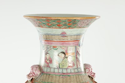 Lot 312 - A 19TH CENTURY CHINESE CANTON ROSE MEDALLION PORCELAIN VASE