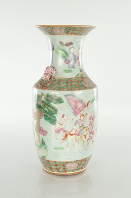 Lot 312 - A 19TH CENTURY CHINESE CANTON ROSE MEDALLION PORCELAIN VASE