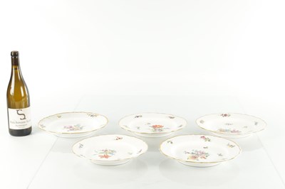 Lot 62 - FIVE 19TH CENTURY PORCELAIN COPENHAGEN CABINET PLATES