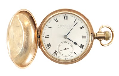 Lot 1295 - H. WHITE, MANCHESTER. A 9CT GOLD FULL HUNTER POCKET WATCH