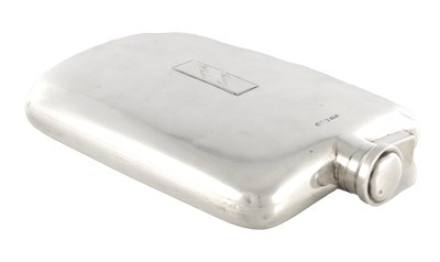 Lot 211 - A 1920’S OVERSIZED SILVER HIP FLASK