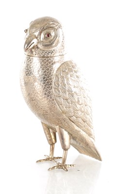 Lot 238 - A LATE 19TH CENTURY DUTCH SILVER OWL PEPPER SHAKER