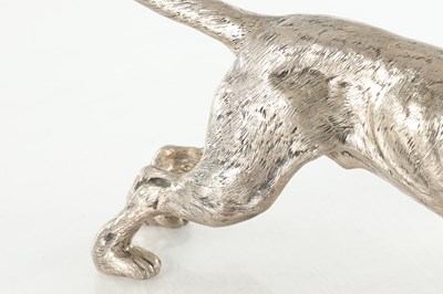 Lot 219 - A LARGE EARLY 20TH CENTURY GERMAN SILVER MODEL OF A DOG