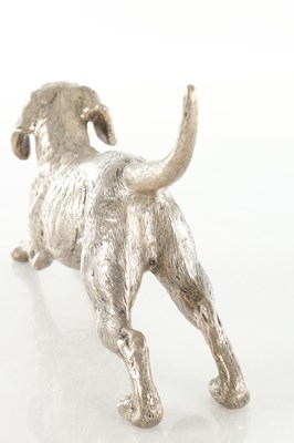 Lot 219 - A LARGE EARLY 20TH CENTURY GERMAN SILVER MODEL OF A DOG