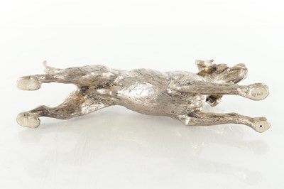 Lot 219 - A LARGE EARLY 20TH CENTURY GERMAN SILVER MODEL OF A DOG