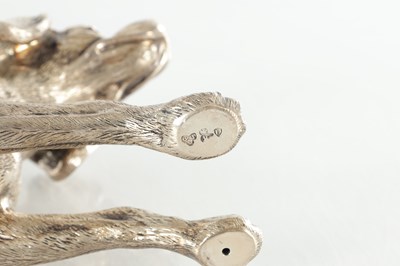 Lot 219 - A LARGE EARLY 20TH CENTURY GERMAN SILVER MODEL OF A DOG